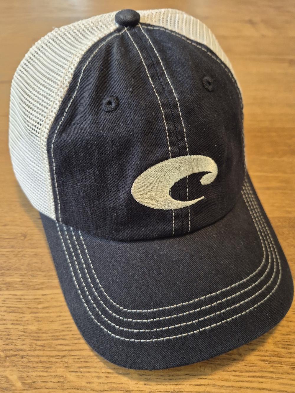 Costa Black & White Mesh Trucker Hat